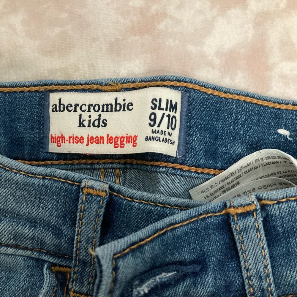 Abercrombie kids slim fit high rise jeans